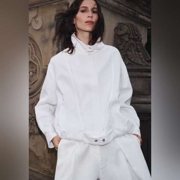 100% LINEN BOMBER ZW COLLECTION - Picture 9 of 15